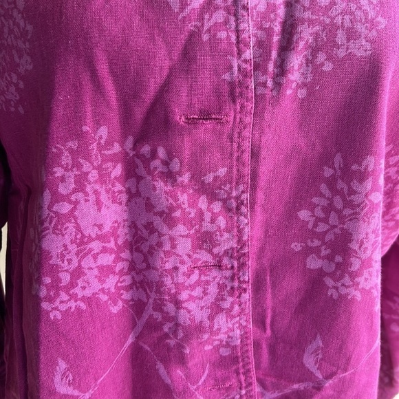 VINTAGE linen collarless light jacket M - Picture 5 of 7